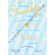 Twinkle Twinkle Little Star Birthday Invitation,(004) Twinkle Twinkle Little Star Birthday Invitation,(004)